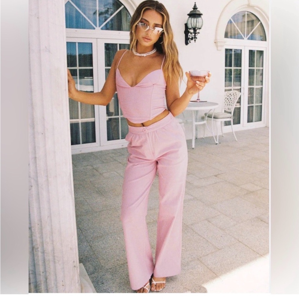 NWT Princess Polly Avon Top and Pants Set Pink